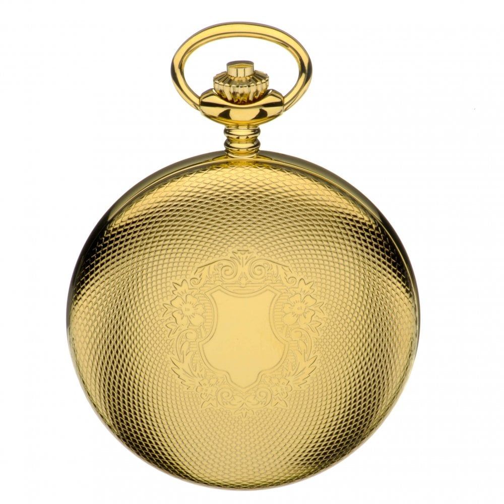 Gold Tone Mechanical Full Hunter Pocket Watch