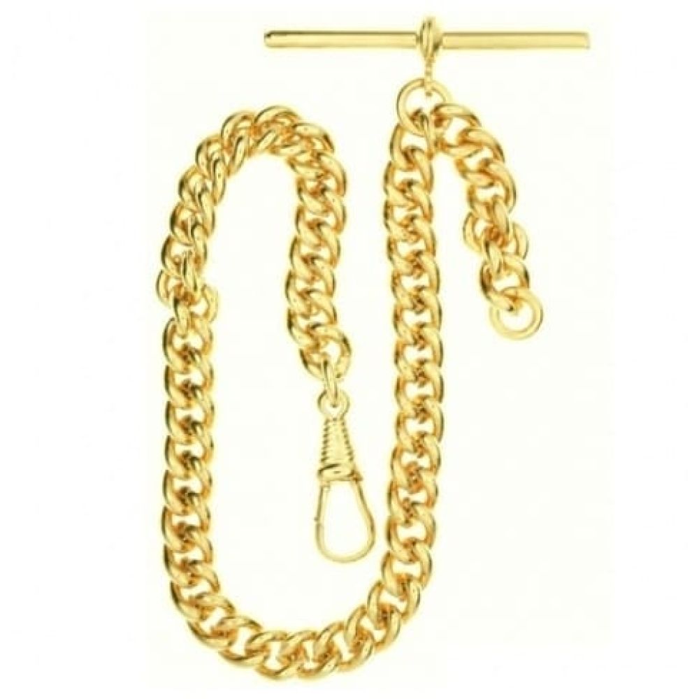 9ct Rolled Gold 9.25 Inch Single Albert Pocket Watch Chain
