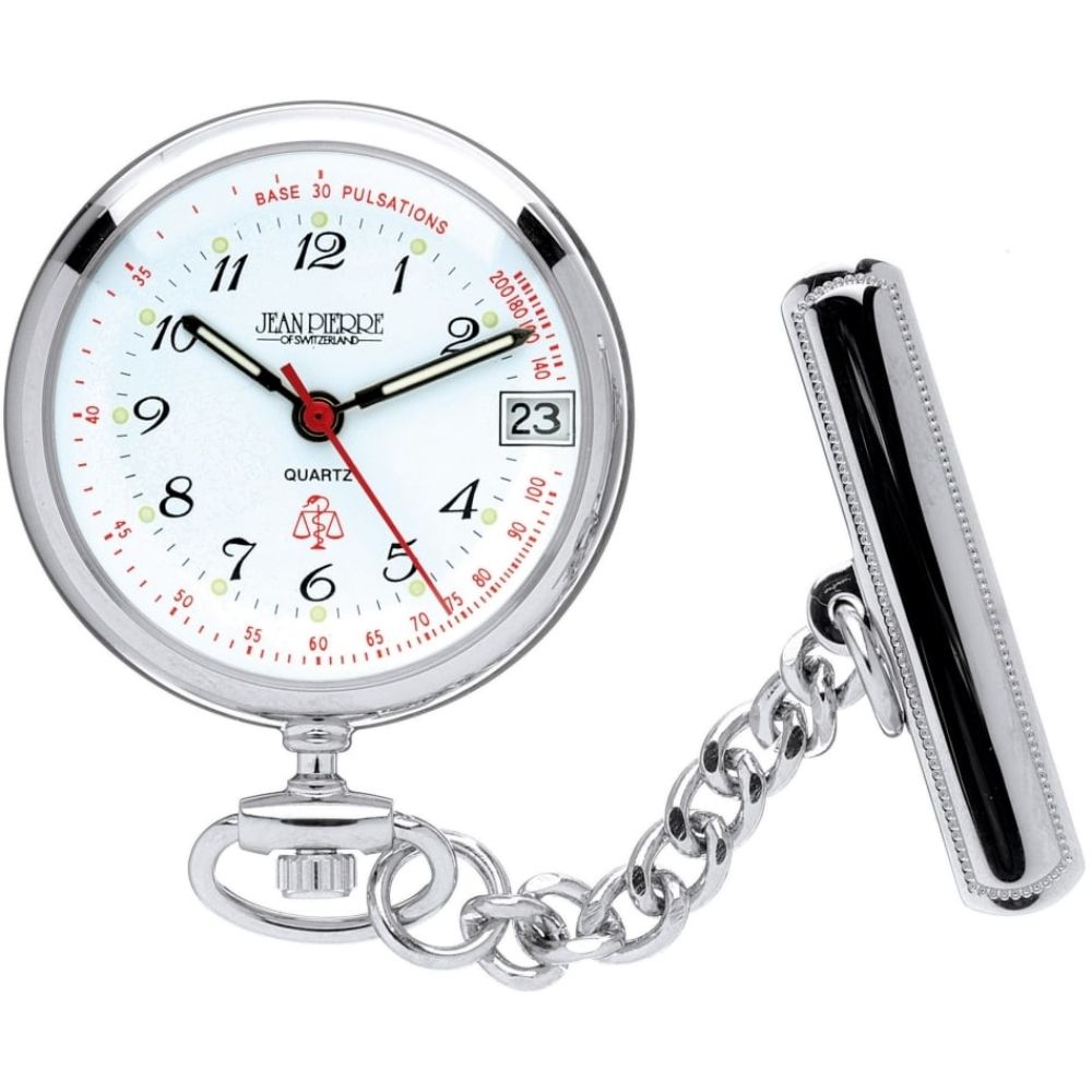 Polished Chrome Quartz Nurses Fob Watch
