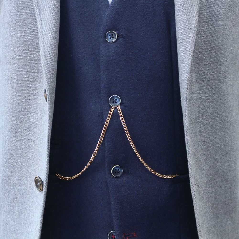 Gold Plated Double Albert Pocket Watch Chain