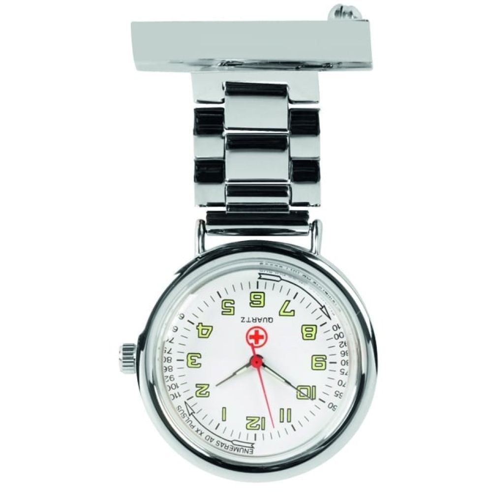 Unisex Nurse Chrome Plated Fob Watch