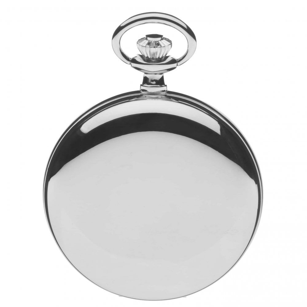 Mechanical Polished Chrome Full Hunter Pocket Watch