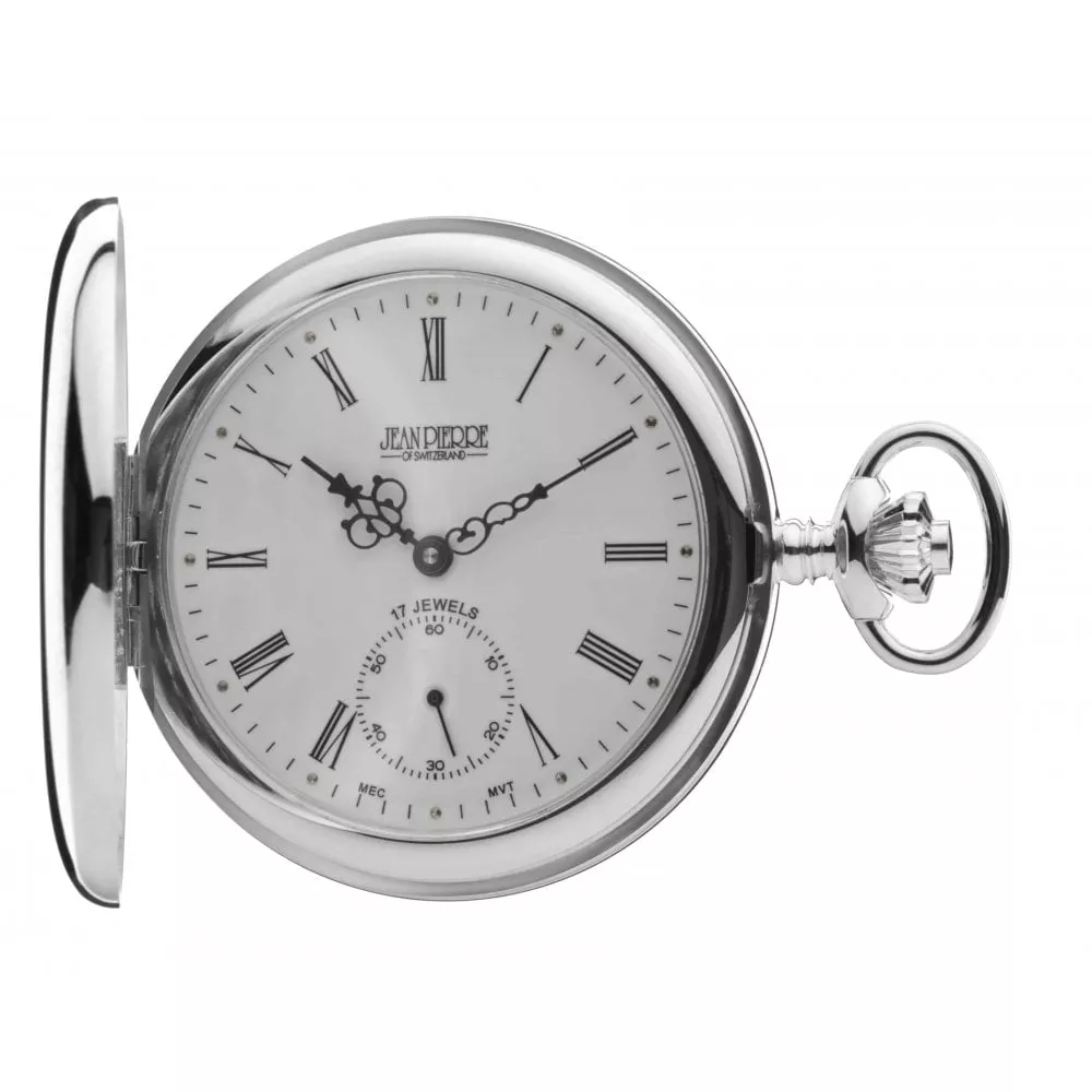 Full Hunter Sterling Silver Mechanical Pocket Watch