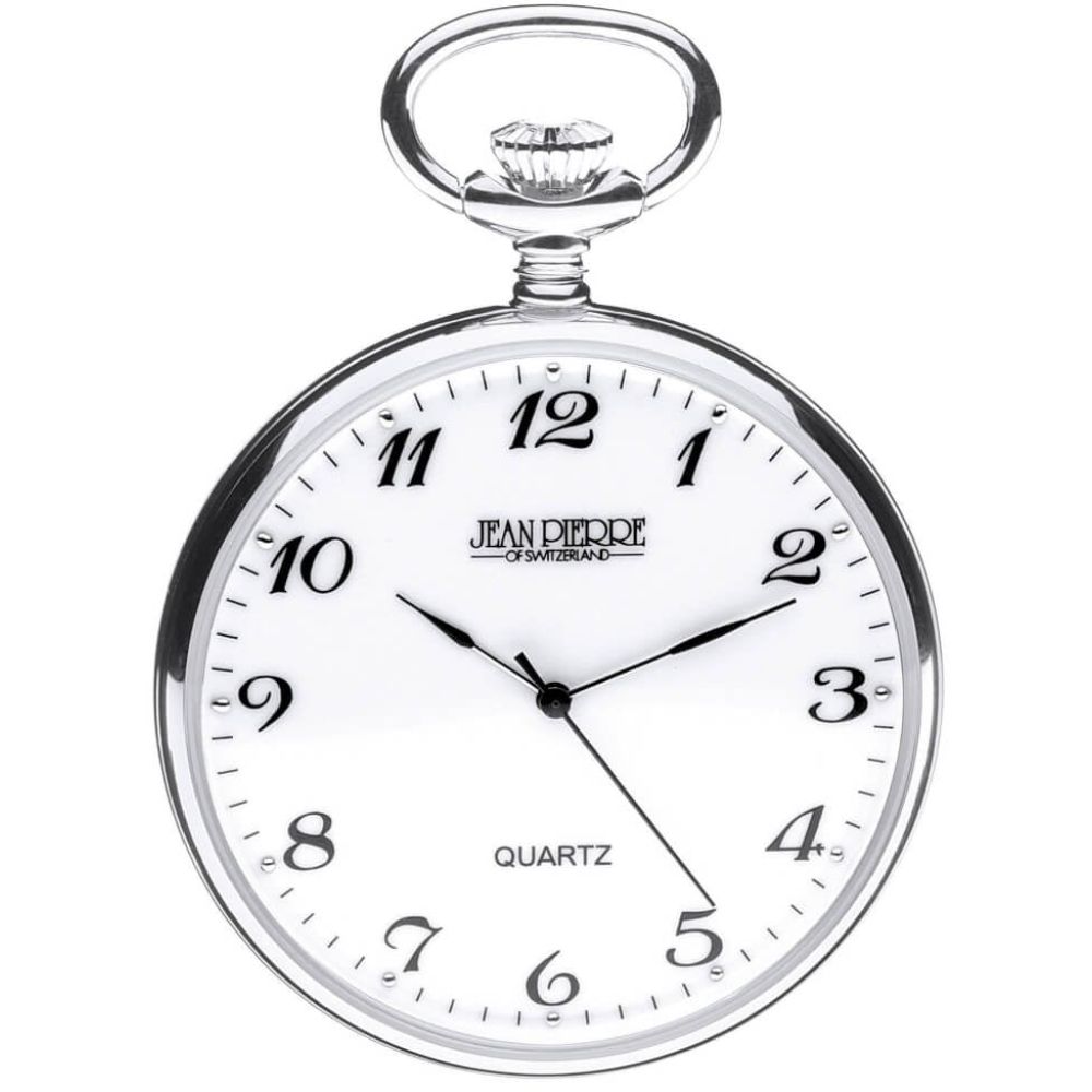 Sterling Silver Quartz Open Face Pocket Watch