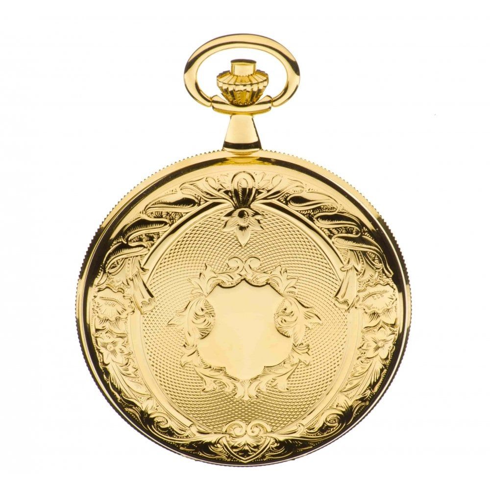 Gold Toned Double Hunter Mechanical Pocket Watch
