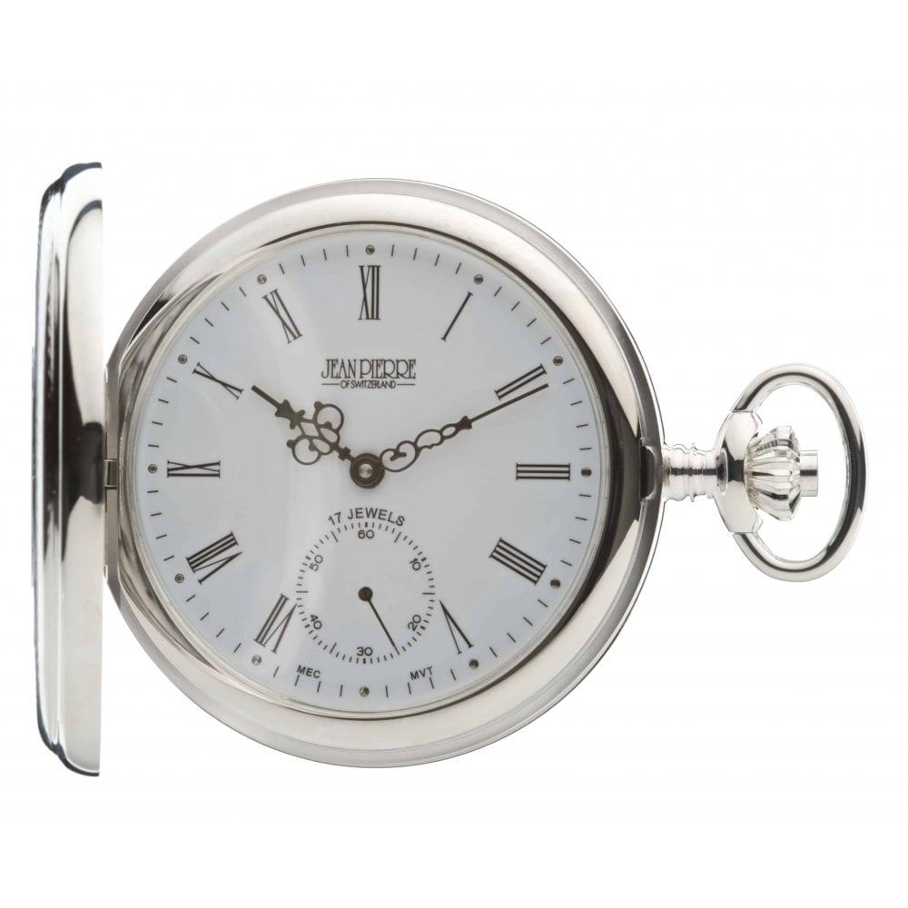 Sterling Silver Half Hunter Mechanical Pocket Watch