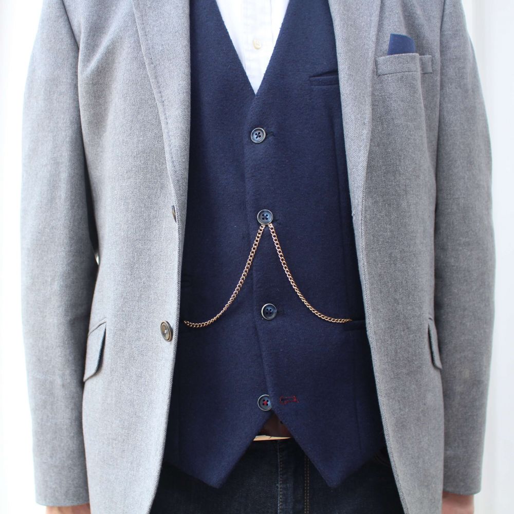 Gold Plated Double Albert Pocket Watch Chain