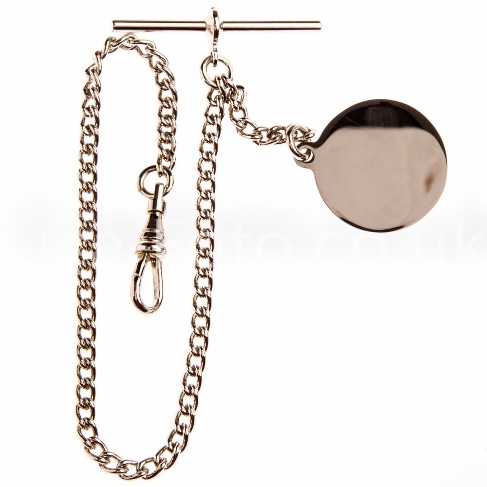 Chrome Plated Mechanical Double Half Hunter Engraveable Pocket Watch