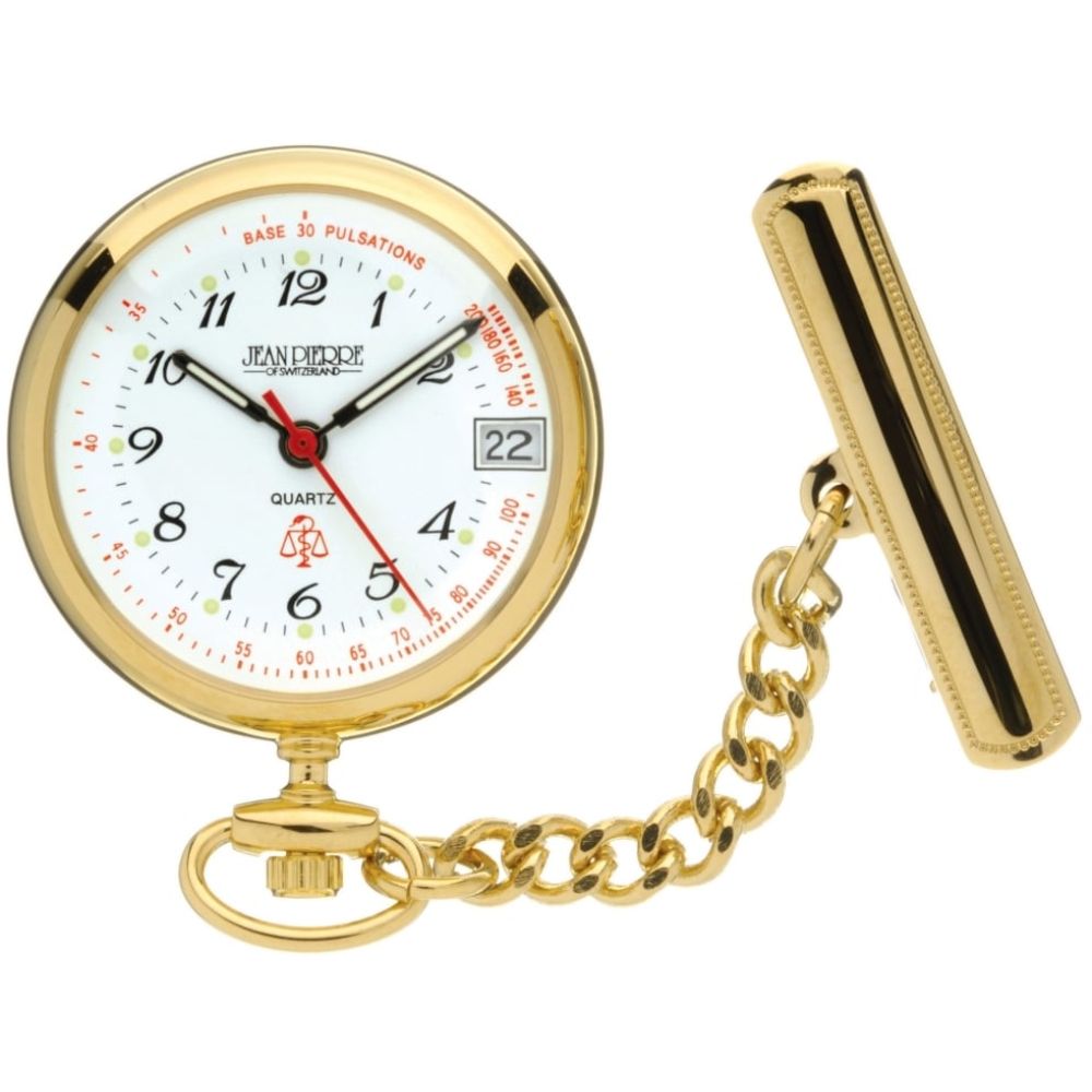 Gold Toned Quartz Nurses Fob Watch