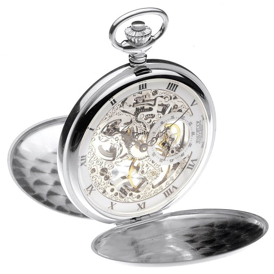 Sterling Silver Double Hunter Mechanical Pocket Watch