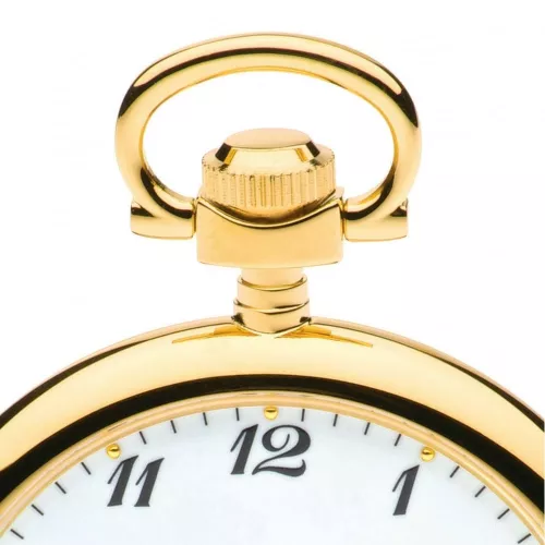 Open Face Gold Toned Mechanical Pocket Watch