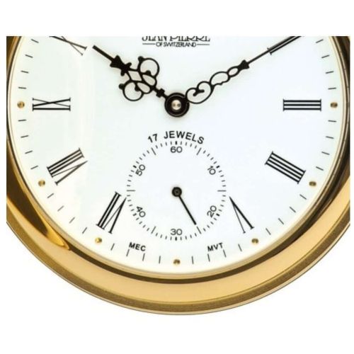 Gold Toned Full Hunter Mechanical Pocket Watch With Roman Numerals