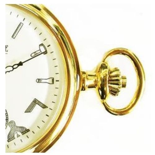 Masonic Half Hunter Gold Toned Mechanical Pocket Watch