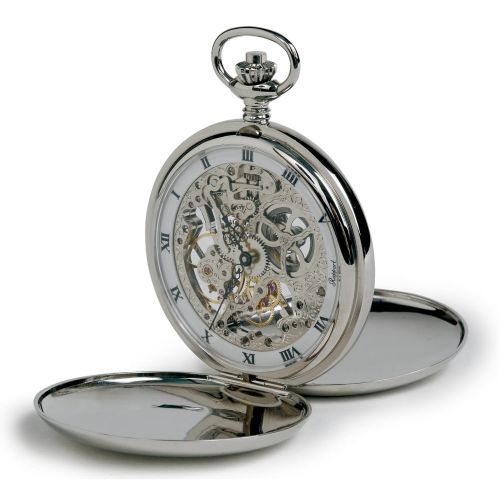 Silver Tone Mechanical  Double Hunter Pocket Watch