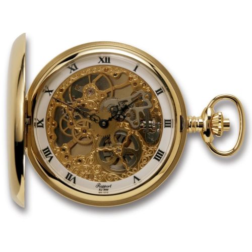 Gold Tone Mechanical  Double Hunter Pocket Watch