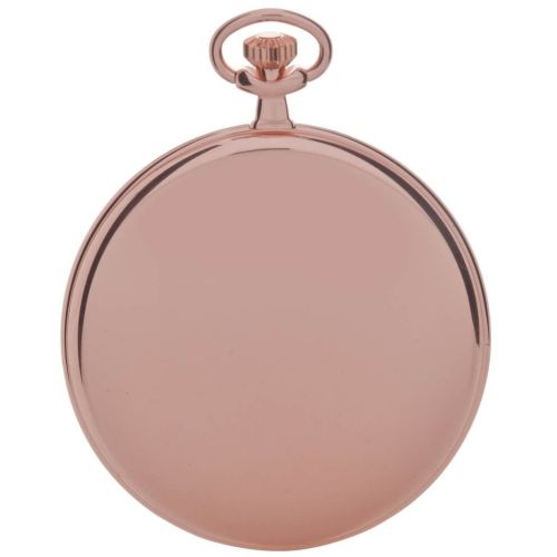 Rose Gold Tone Slim Open Face Quartz Pocket Watch