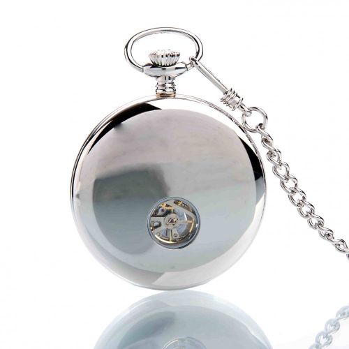 The Eltham - Chrome Mechanical Open Face Pocket Watch