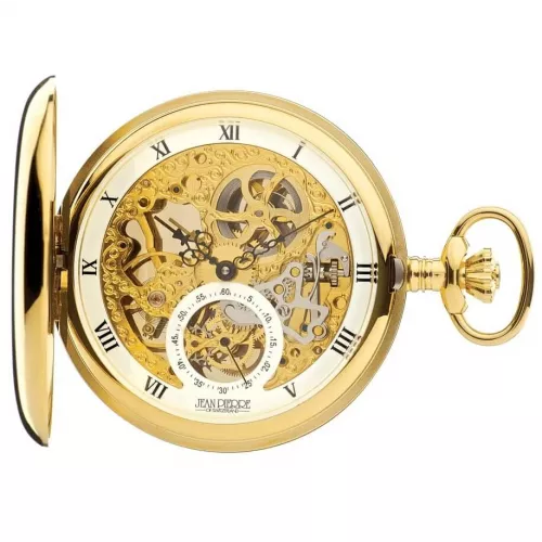 Gold Toned Mechanical Double Hunter Pocket Watch