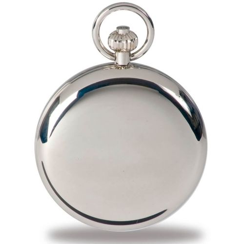 Mechanical Open Face Silver Tone Pocket Watch