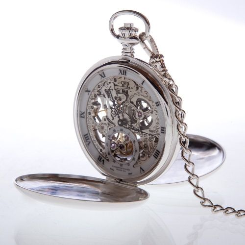 The Dalkeith - Sterling Silver Mechanical Double Hunter Pocket Watch