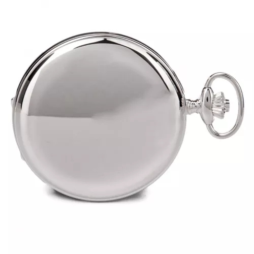 Half Hunter Sterling Silver Mechanical Pocket Watch