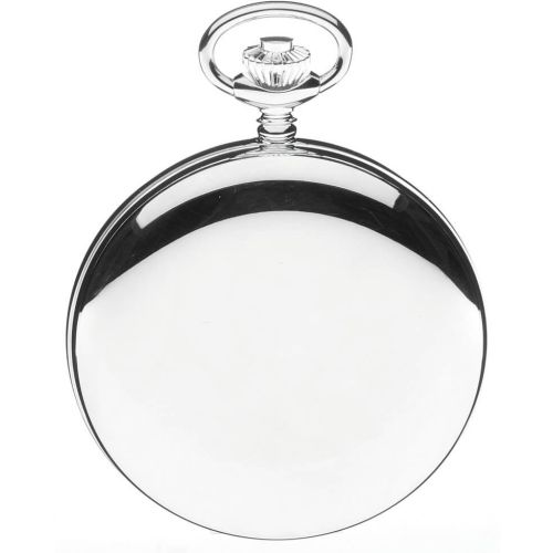 Polished Chrome Double Hunter Mechanical Pocket Watch