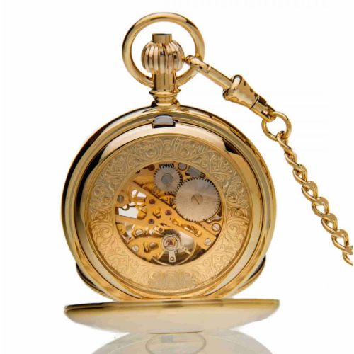 The Richmond - Gold Mechanical Double Half Hunter Pocket Watch