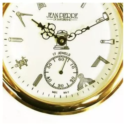 Masonic Half Hunter Gold Toned Mechanical Pocket Watch