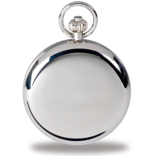 Quartz Open Face Silver Tone Pocket Watch