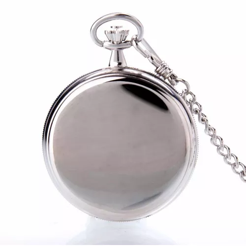 The St James - Chrome Mechanical Double Hunter Pocket Watch