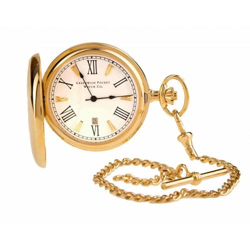 The Blenheim - Gold Quartz Full Hunter Pocket Watch