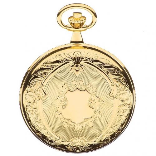 Gold Toned Double Hunter Mechanical Pocket Watch