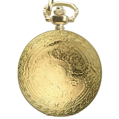 Mens Gold Plated Full Hunter Pocket Watch