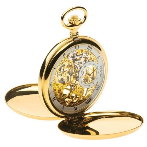 Gold Toned Mechanical Double Hunter Pocket Watch