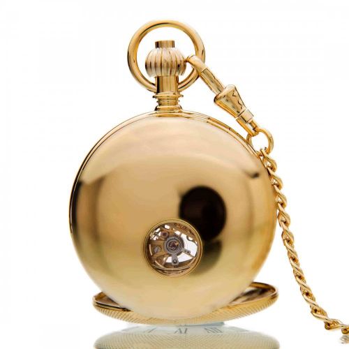 The Richmond - Gold Mechanical Double Half Hunter Pocket Watch