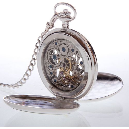 The Dalkeith - Sterling Silver Mechanical Double Hunter Pocket Watch