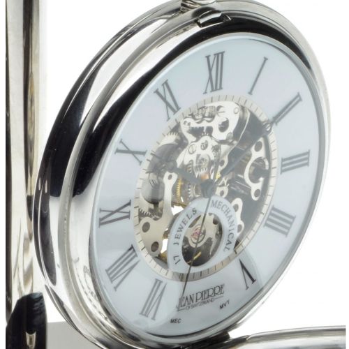 Half Hunter Mechanical Pocket Watch Stand & Pouch