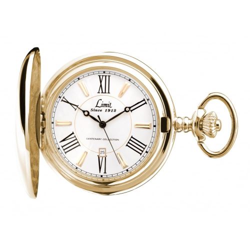 Gents Full Hunter Gold Tone Pocket Watch