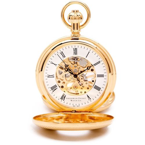 Whitehall - Gold Mechanical Double Half Hunter Pocket Watch