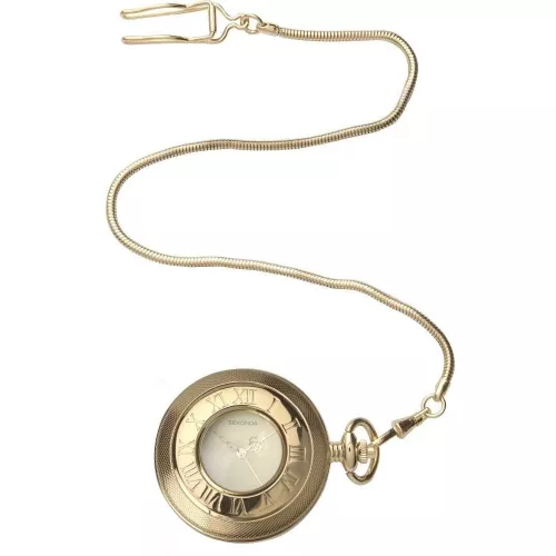 Mens Gold Plated Half Hunter Pocket Watch