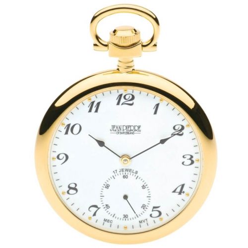 Open Face Gold Toned Mechanical Pocket Watch