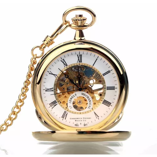 The St James - Gold Mechanical Double Hunter Pocket Watch