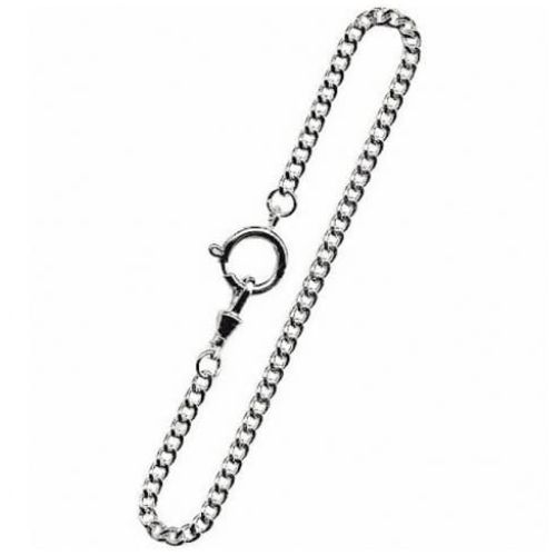 Chrome Plated 14 Inch Bolt Ring Pocket Watch Chain