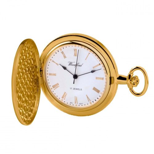 Gold Full Hunter Mechanical Pocket Watch