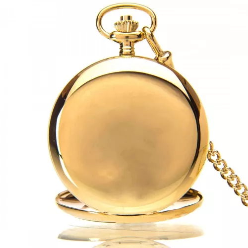 The Kensington - Gold Mechanical Double Hunter Pocket Watch