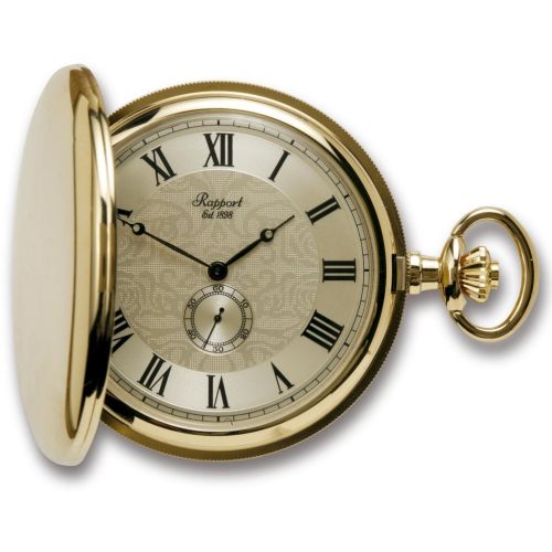 Gold Tone Full Hunter Quartz Pocket Watch