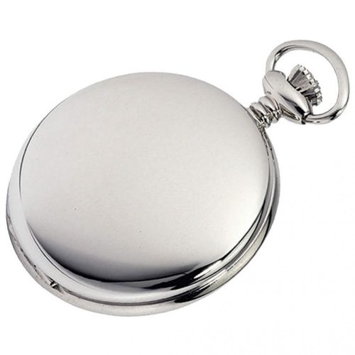 Chrome Plated Quartz Full Hunter Pocket Watch