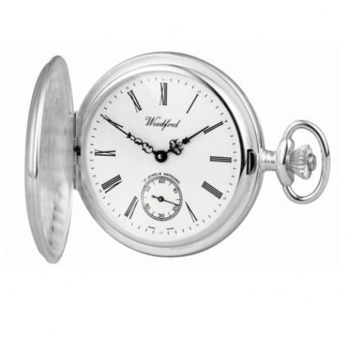 Swiss Sterling Silver Mechanical Pocket Watch Including Chain