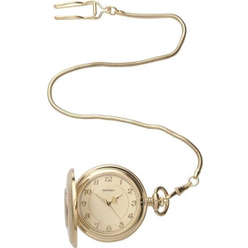 Mens Gold Plated Half Hunter Pocket Watch