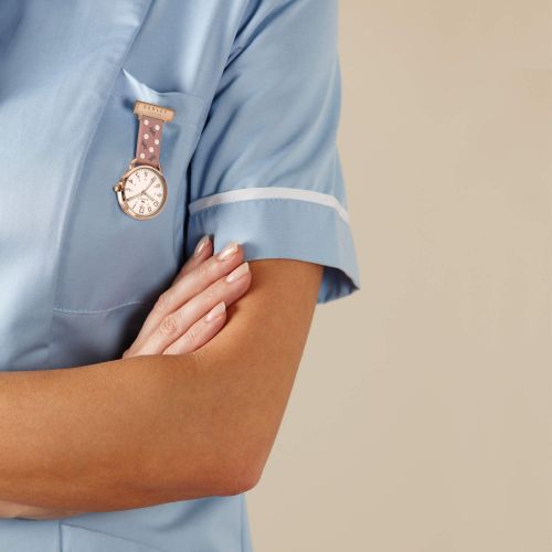 Ladies Cameo Silicone Strap Polka Dot Print Nurses FOB